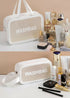 Clear Travel Bag with 3 PCS-White